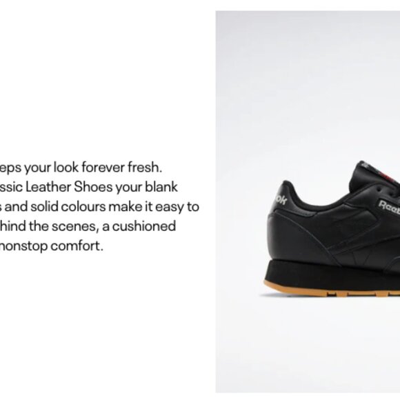 Reebok Classics - black leather trainers 👟 - Picture 5 of 5